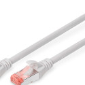 Patchkabel CAT6 RJ45 S/FTP Länge 1,5m, Farbe grey AWG 27/7, Cu, Digitus