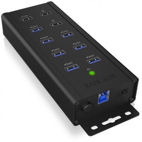 "ICY BOX IB-HUB1703-QC3 USB 3.0 HUB 7-Port 7xUSB 3.0; 3xLadeanschluss QC3.0"