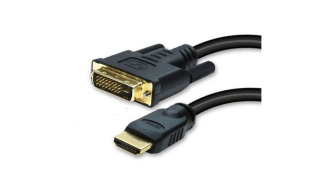 "DVI-D 24+1 > HDMI (ST-ST) 1m Adapterkabel Schwarz"