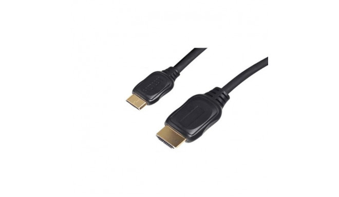 "HDMI > Mini HDMI (ST-ST) 2m Adapterkabel UHD Schwarz"