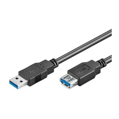 "Goobay 1.8m USB 3.0 SuperSpeed Verlängerungskabel, Schwarz [USB 3.0-Stecker (Typ A) > USB 3.0-Buchs