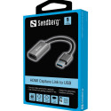 "Sandberg USB 3.0 > HDMI (ST-BU) Adapter 4K Grau"