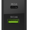 Ladegerät Green Cell Charger USB-C Power Delivery USB3.0 Quick Charge 45W Black