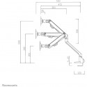 Tischhalterung für zwei Flachbildschirme bis 32" (81 cm) 8KG FPMA-D750DBLACK2 Neomounts