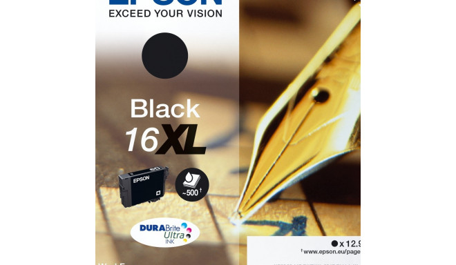"Epson Tinte 16XL C13T16314012 Schwarz bis zu 500 Seiten"