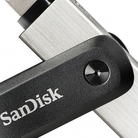 Sandisk iXpand Go 128GB USB 3.1 Apple Lightning mälupulk must/hõbedane