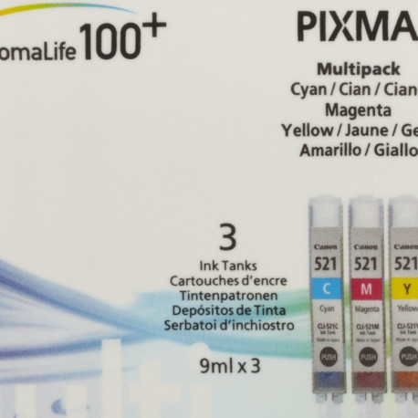 "Canon Tinte CLI-521 2934B010 3er Multipack (CMY)"