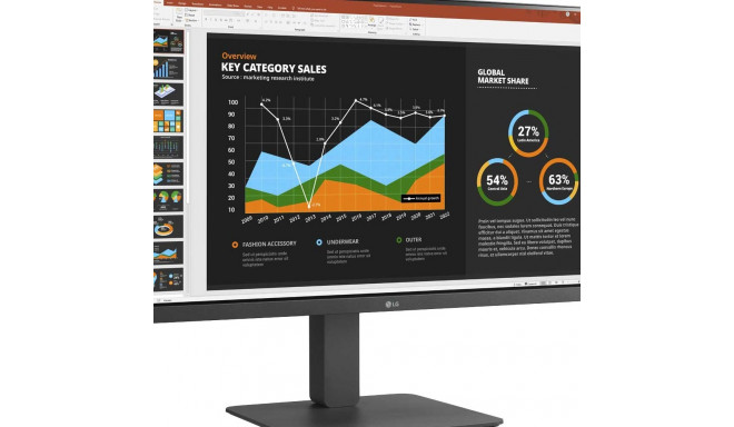 "68.6cm/27' (1920x1080) LG 27BR650B-C 16:9 5ms IPS HDMI DisplayPort USB-C Pivot Speaker Full HD Blac