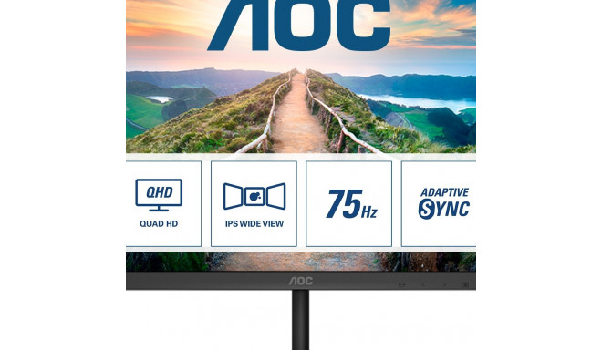 "68,6cm/27'' (2560x1440) AOC V4 Q27V4EA 16:9 4ms IPS DP HDMI VESA Speaker QHD Black"