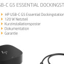 HP USB-C G5 Essential Dock 120W Schwarz
