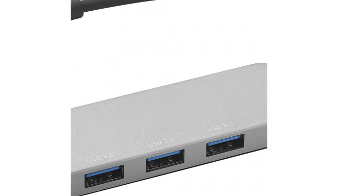 "Sandberg 336-20 USB-C HUB 4-Port 4xUSB 3.0 SuperSpeed Silber"