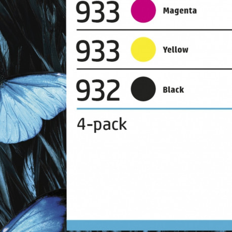 "HP 5LB 932 Black 933 CMY Original Ink Cartridge 4-Pack"