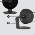 Logitech Cricle View Netzwerkkamera indoor outdoor Bewegungsmelder 1920x1080 Wi-Fi Speaker Black