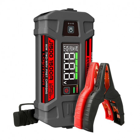Lokithor J1500 Jump Starter / Booster 1000A + Powerbank 12000mAh + Flashlight 3-in-1 Device working