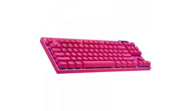 Klaviatuur Logitech Pro X TKL US (W), roosa