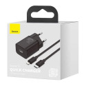 Baseus TZCCSUP-B01 Travel Charger set / Super Si 1C QC / Cable Type-C to Lightning 1m 20W