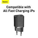 Baseus TZCCSUP-B01 Travel Charger set / Super Si 1C QC / Cable Type-C to Lightning 1m 20W