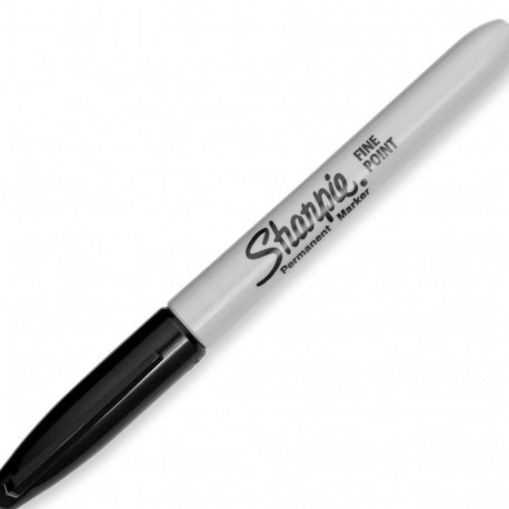 Marker permanent Sharpie Fine Point Black F, 1,4mm must blistril
