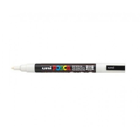 Marker UNI Posca PC3M, valge, 0,9-1,3mm