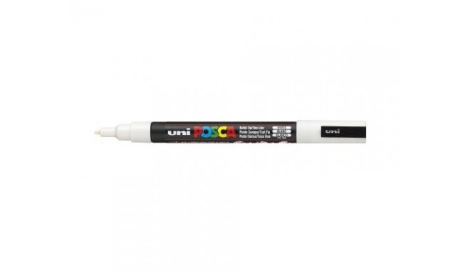 Marker UNI Posca PC3M, valge, 0,9-1,3mm