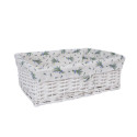 Basket MAX-3, 48x34xH16cm, weave, color: white, with fabric