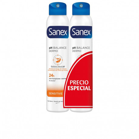 SANEX DERMO SENSITIVE desodorante vaporizador dúo 2 x 200 ml