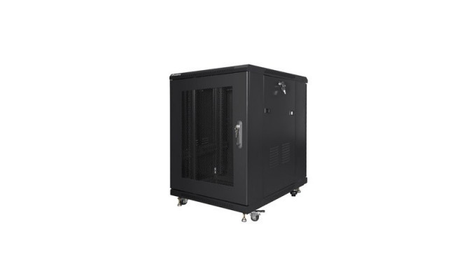 LANBERG 19" 15U 600x800 must põrandaseisev riiulikapp