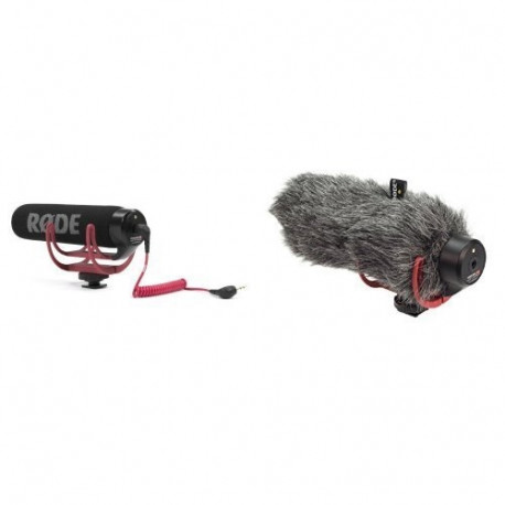 VideoMic GO, must/punane