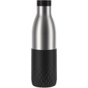 Emsa Bludrop sleeve insulated drinking bottle 0.7 liters, thermos bottle (black, stainless steel, si