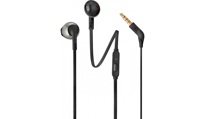 JBL kõrvaklapid + mikrofon T205, must (avatud pakend)