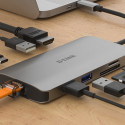 HUB 8Port D-Link DUB-M810 3xUSB3.0 USB-C HDMI 4K SD microSD Gigabit Lan RJ45 passiv Grey