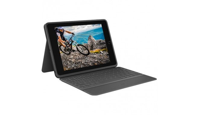 "Logitech Rugged Folio Tastatur und Schutzhülle iPad 7./8./9. Generation Black QWERTZ DE"