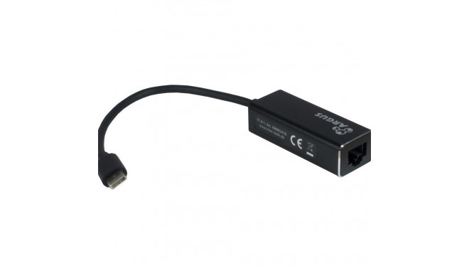 "Adapter USB-C > Gigabit Lan RJ45 1000 MBit/s Inter-Tech Black"
