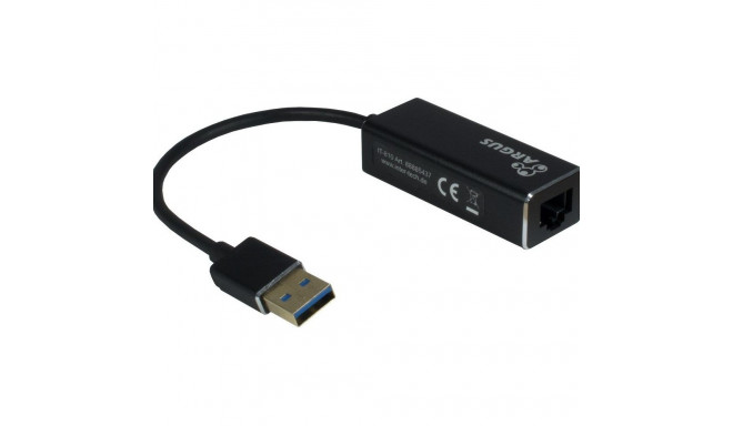 "Adapter USB3.0 > RJ45 Gigabit Lan 1000 MBit/s Inter-Tech Black"