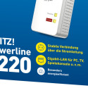 INTD AVM FRITZ! Powerline 1220E - Bridge - GigE, HomePlug AV (HPAV) 2.0, IEEE 1901