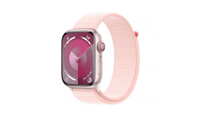 Apple Watch Series 9 45 mm Digital 396 x 484 pixels Touchscreen 4G Pink Wi-Fi GPS (satellite)