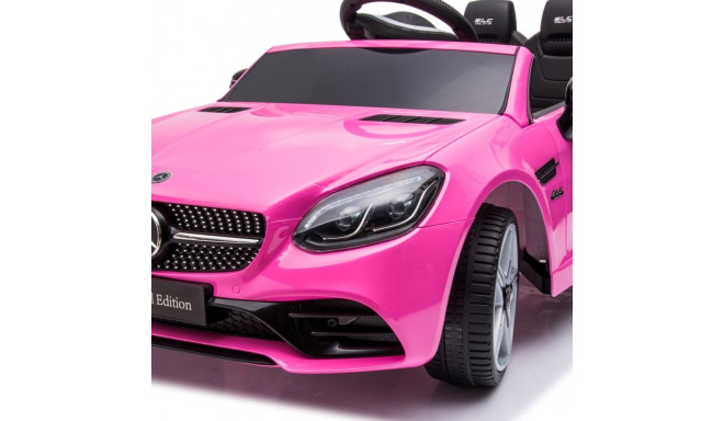 Jeździk na akumulator Mercedes BENZ SLC300 Cabrio dźwięki, światła, pilot - różowy