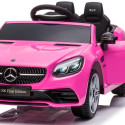Jeździk na akumulator Mercedes BENZ SLC300 Cabrio dźwięki, światła, pilot - różowy