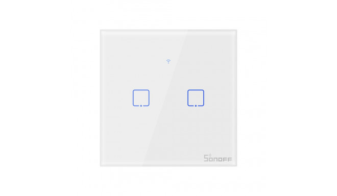 Smart Switch WiFi + RF 433 Sonoff T1 EU TX (2-kanālu)