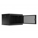 Hanging cabinet 19 inches 6U 600x450 perforated doors (flat pack) black