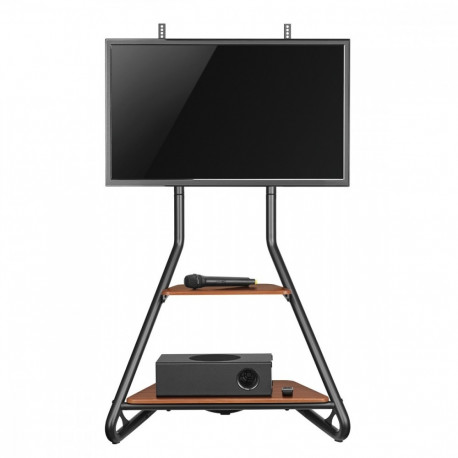 The Maclean MC-455 is a minimalist, studio-style free-standing TV floor stand desig