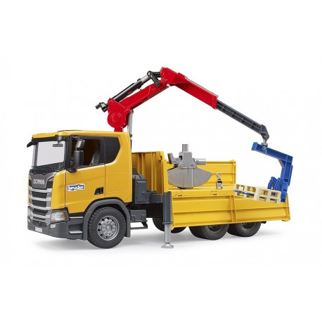 Vehicle Scania Super 560R Truck with crane and pallets