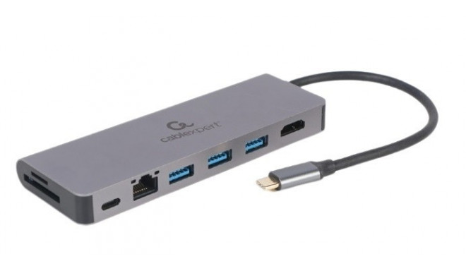 USB-C Hub for HDMI 1xUSB-C GbE 2xUSB-A Card PD