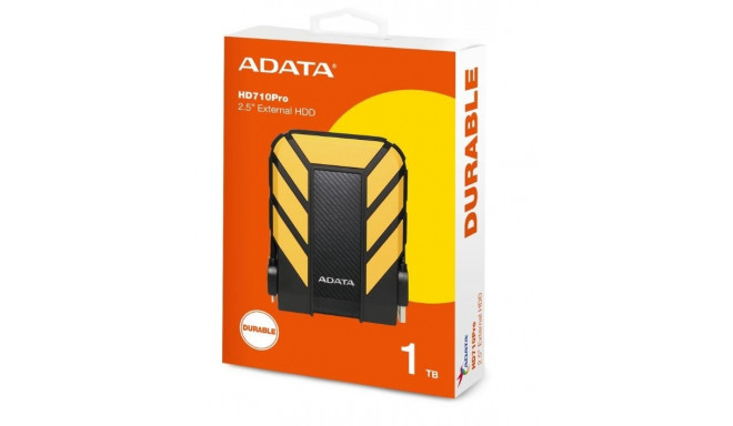 Adata väline kõvaketas 1TB DashDrive Durable HD710 2.5" USB 3.1, kollane