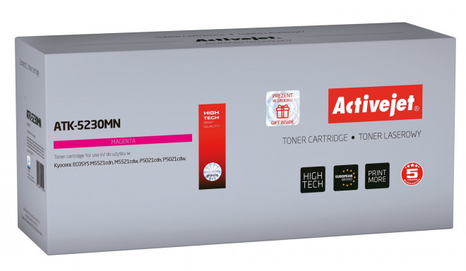 Activejet ATK-5230MN tooner (asendus Kyocera TK-5230M; Supreme; 2200 lehte; magenta)