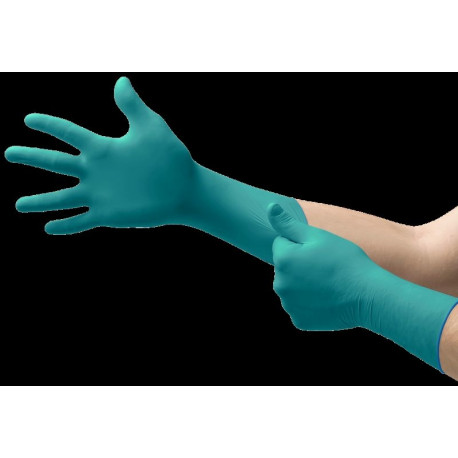 Disposable nitrile and neoprene gloves Ansell Microflex 93-260, size L (8,5-9), 50 pcs box, textured