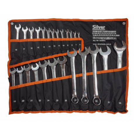COMBINATION WRENCH 25 pcs. /SILVER 6-36mm