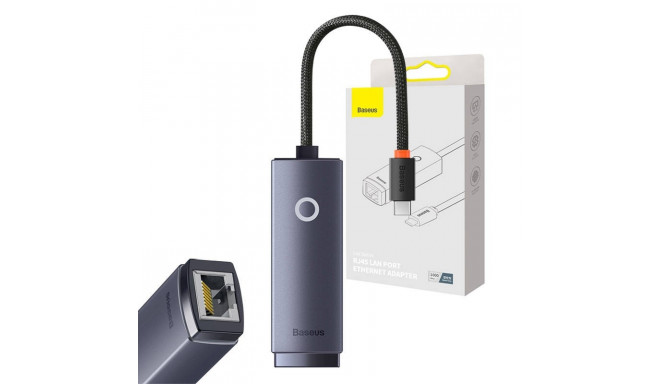 Network adapter Baseus Lite Series USB-C to RJ45 (grey)