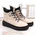 Filippo W PAW482 beige insulated leather platform boots (40)