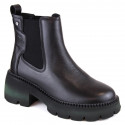 Filippo W PAW484 black leather insulated Chelsea boots (37)